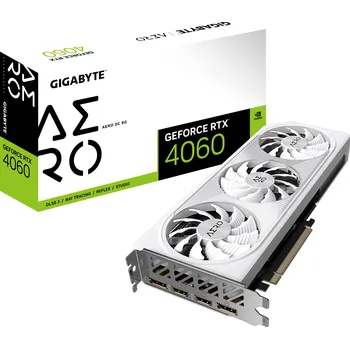 Grafická karta Gigabyte GeForce RTX 4060 Aero OC 8 GB (GV-N4060AERO OC-8GD)