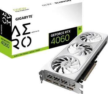 Grafická karta Gigabyte GeForce RTX 4060 Aero OC 8 GB (GV-N4060AERO OC-8GD)