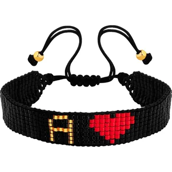 Náramek Náramek s prvky ze žlutého zlata a korálky - písmeno A - AP535-2229