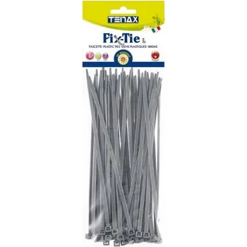 Příslušenství pro plot Stahovací pásky TENAX FIX-TIE 2,5 x 100 mm šedé 50 ks