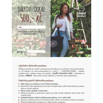 Dárkový potravinový koš Wooline Dárkový poukaz v hodnotě 500 Kč Dárkový poukaz bude zaslán na e-mail v elektronické podobě