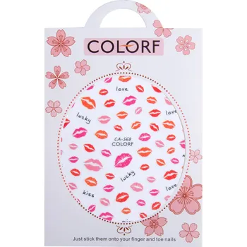 Colorf Valentýnské samolepky Pusinky na nehty č. CA-568