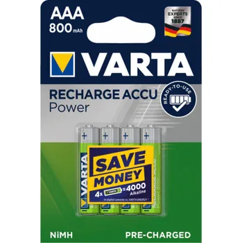 Článková baterie 10x4 Varta Rechargeable Accu NiMh 800 mAh Micro VPE Innenk.