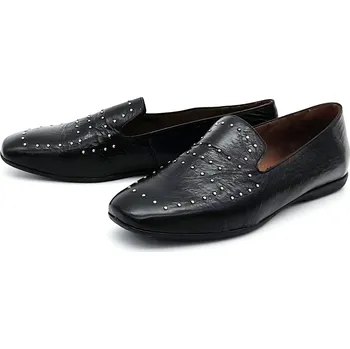 Dámské mokasíny Dámské kožené mokasíny 8612 WONDERS černé Barva: negro, Velikost: 37