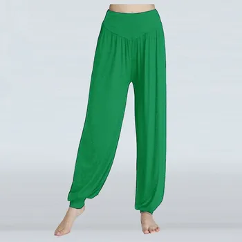 Dámské kalhoty Lehké dámské prodyšné sportovní kalhoty "Harémky" (8-16) Barva: zelená, Velikost: 3XL