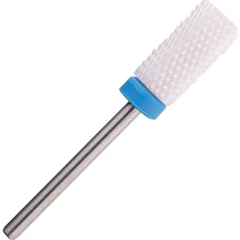 Bruska na nehty Keramická fréza na nehty – brusný nástavec VÁLEC STŘEDNÍ (modrý pruh, střední frézka, M3/32) (Střední frézka na nehty, modrý pruh)