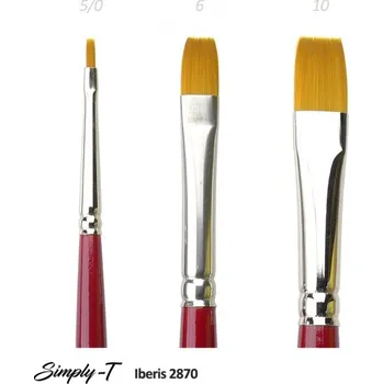 Umělecký štětec Štětec Simply-T Iberis - plochý Velikost štětce: 5/0