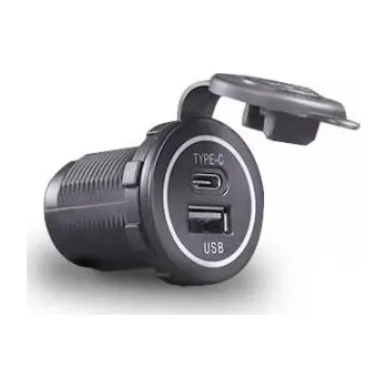 Nabíječka do auta USB-A, USB-C, vestavná, 5V, 4.2A, MY1218