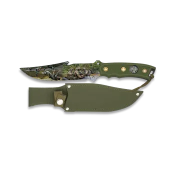 Sebeobrana Nůž Albainox Military 3D Green / 16.3cm