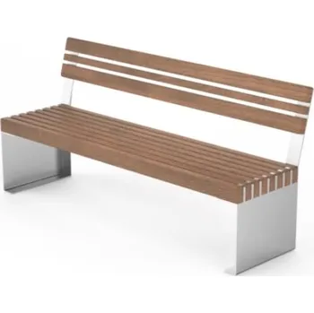 Zahradní lavice HTI CAMELEO Lavička s opěradlem LCA029.01 Materiál konstrukce: ocel, Povrchová úprava: komaxit dle RAL, Typ použitého obložení: ash