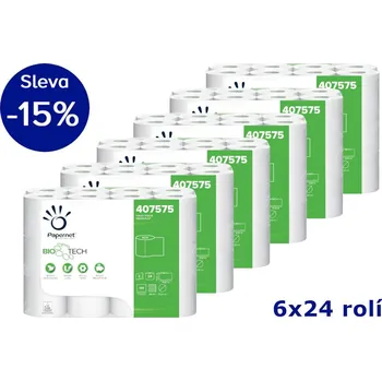 Toaletní papír Akce toaletní papír Papernet BioTech rozložitelný 2-vrstvý | 6x24 rolí