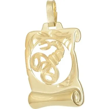 Přívěsek Stříbrný pozlacený přívěšek znamení štír STRZ0985STIF