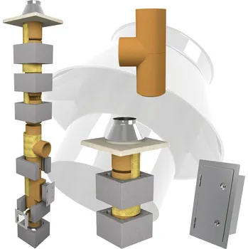 Komín CS komín Universal jednoprůduch Optimal PLUS 180 mm kouřovod 90° - 7,0 m