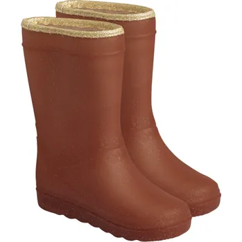 Chlapecká zimní obuv EN-FANT Thermo Boots Leather Brown Glitter 23 EU