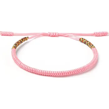 Náramek Tibetský náramek pro štěstí - RŮŽOVÝ II