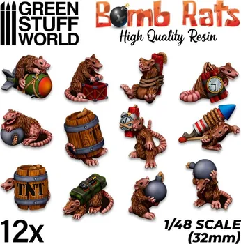 Green Stuff World Bomb Rats Resin Set 12 ks