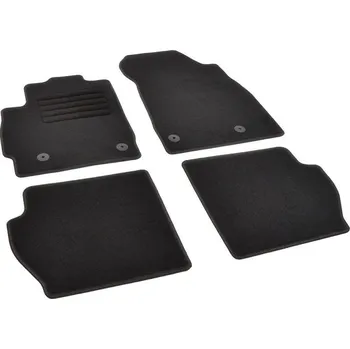 autokoberec Autokoberce textilní přesné černé / černé obšití - Mazda 2 II (Typ DE) (2007-2014) 5-sedadel