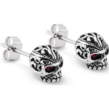 Náušnice Troli Designové pánské náušnice s lebkou KS-128 + 2 měsíce na vrácení zboží