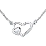 Silvego Romantický stříbrný náhrdelník se srdíčky ZTJ71251 + 2 měsíce na vrácení zboží