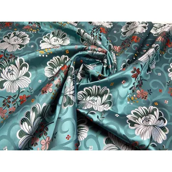 HEDVA ČESKÝ BROKÁT Ondrin 160 krojový brokát CÍNIE VELKÁ tyrkysová | 36