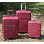 Cestovní kufry Exclusive vínové - set 3 kusů - doprava zdarma