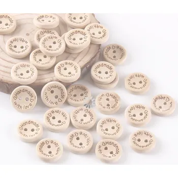 Knoflík Knoflík HANDMADE WITH LOVE 25 mm