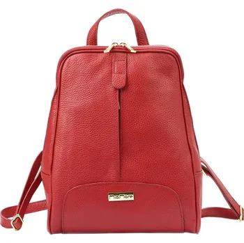 Kabelka Střední dámský kožený červený batoh MiaMore 21, obsah cca. 7 l