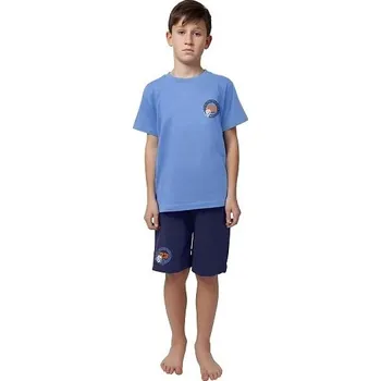 Chlapecké oblečení Calvi Pyžamo chlapecké krátké 253 modré Barva: Modrá, Velikost: 150