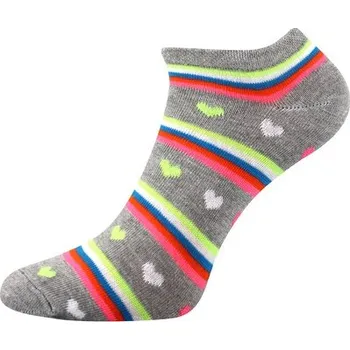 Dámské ponožky Boma Dámské ponožky Piki 60 srdíčko šedé Barva: šedá, Velikost: 23-25