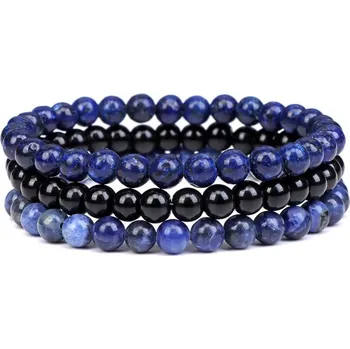 Náramek Náramek, jaspis, MODRÝ, 18,5-19 cm, 3ks náramku v balení