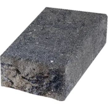 plotová tvarovka DITON Tvárnice Muráno 7/25 koncový 1/4 kámen 63x250x70 mm černo-bílá