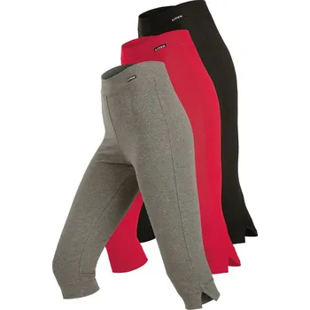 Dámské legíny Bavlněné 3/4 legíny LITEX s rozparkem Černá S