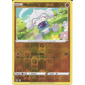 Společenská hra Pokémon karta Meditite 099/196 Reverse Holo - Lost Origin
