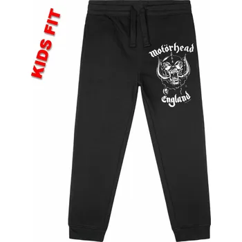Chlapecké kalhoty kalhoty dětské (tepláky) Motörhead- England: Stencil - Metal-Kids - Black/White - 92