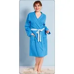 Vienetta Secret Dámský župan krátký Mariana modrý Barva: Modrá, Velikost: 4XL