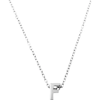 Šperk NUBIS® Stříbrný náhrdelník - písmeno - NB-2196-F