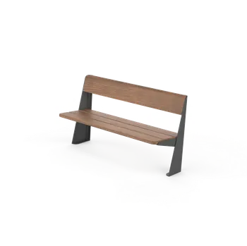 Zahradní lavice HTI TORO Lavička s opěradlem LTO136.00 Materiál konstrukce: ocel, Povrchová úprava: komaxit dle RAL, Typ použitého obložení: ash