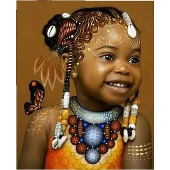Diamantové malování Diamantové malování - Africké dítě - č. 380 30x40 cm
