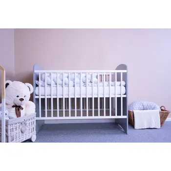 Dětská postýlka Dětská postýlka New Baby LEO Zebra bílo-šedá