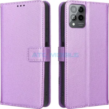 Pouzdro na mobilní telefon Pouzdro Shield4U T Phone Pro 5G (2023) Diamond Texture otevírací fialové a zpět 34 Kč s ATC Clubem