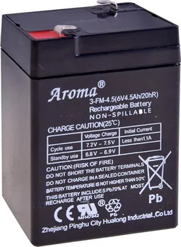 Trakční baterie Aroma Gelová nabíjecí baterie 6 V 4,5 Ah