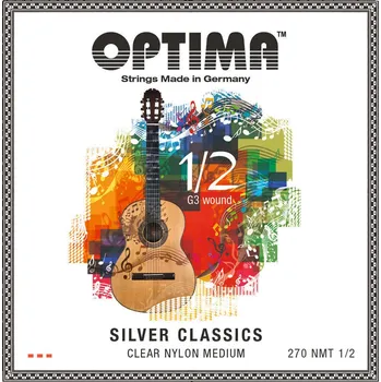 Struna pro kytaru a smyčcový nástroj Optima Optima struny pro klasickou kytaru SILVER CLASSICS - dětská kytaraSada 1/2 270NMT-1/2 6168
