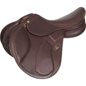 Jezdecké sedlo ACAVALLO Sedlo skokové Modigliani Acavallo, latexové polštáře, tmavě hnědé Velikost posedlí: 18", Šířka komory: nastavitelná