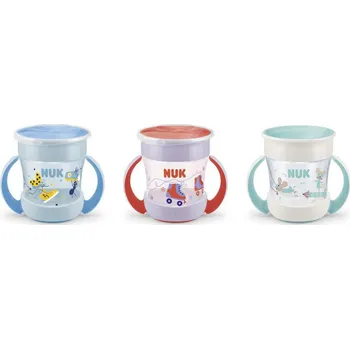 Kojenecká láhev NUK Dětský hrníček Mini Magic 360° s víčkem - různé barvy Barva: Zelená