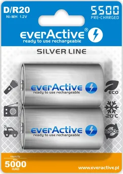 Článková baterie everActive Silver Line D/R20 2 ks