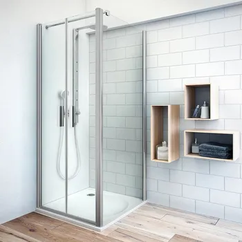Roth TCB+TCN2 Čtvercový sprchový kout 100 cm, Brillant / Intimglass, TCB/1000_TCN2/1000_br_tr-in