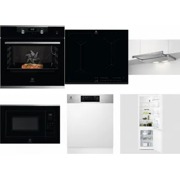 Set domácích spotřebičů ELECTROLUX KODEC75X2 + ELECTROLUX EIV634 + ELECTROLUX LFP326S + ELECTROLUX LMS4253TMX + ELECTROLUX EEM48300IX + ELECTROLUX LNT3LF18S
