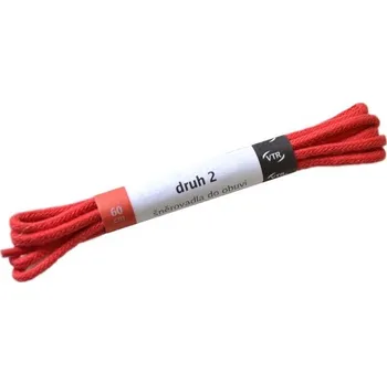 Tkaničky do bot Kulaté bavlněné tkaničky do bot 2 červená Délka: 80 cm