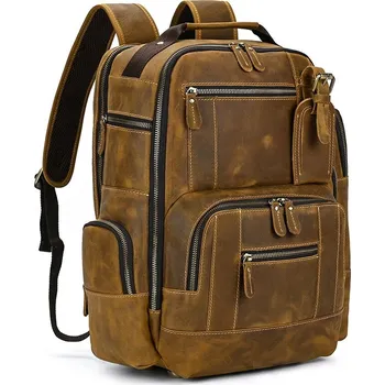 Sportovní batoh Retro kožený batoh cowhide proti krádeži Barva (Varianta): Design3