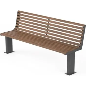 Zahradní lavice HTI VITA Lavička s opěradlem LVI294.01 Materiál konstrukce: ocel, Povrchová úprava: komaxit dle RAL, Typ použitého obložení: ash